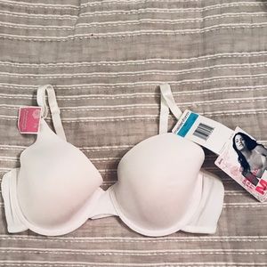 Maidenform Demi cup white bra.